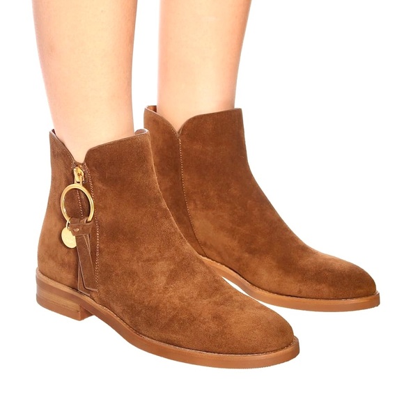 See by Chloé Louise Tan Suede Ankle Booties - Picture 2 of 9